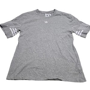 ✨2/$25 Adidas Men's Light Gray Icon Stripes T-Shirt